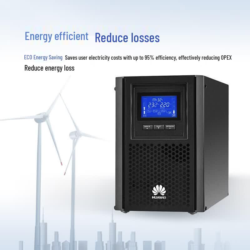 Huawei Онлайн-ИБП башенного типа UPS2000-A 1000 ВА / 800 Вт со встроенным аккумулятором, штепсель CN (адаптер в комплекте)