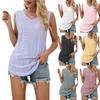 Women‘s Casual Summer Sleeveless Blouses Club Tank Ladies Deep V-neck Lace Boho Tops Camisoles Hollow Out Beach Wear Loose Shirts