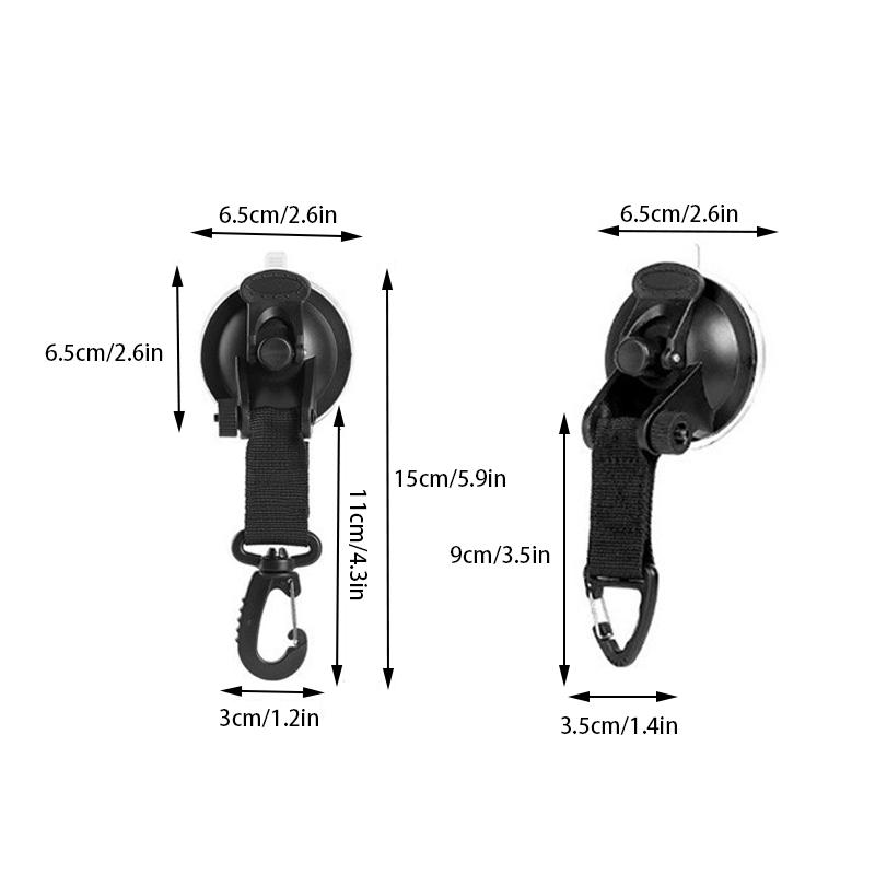 Heavy Duty Car Camping Tie Down Suction Cups, 4 Pieces Strong Power Camping Tarps Accessory With Securing Hooks