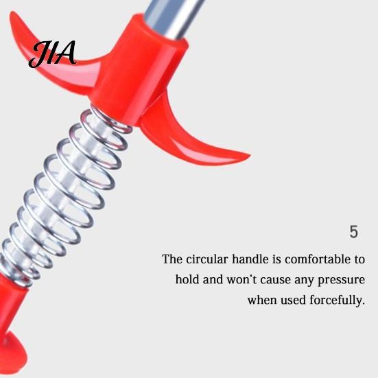 Flexible Drain Claw Grabber Pick Up Tool, Hair Removal Ergonomic Metal Spring Kitchen Sink Unblocker Grip Claw, Unclogging Tool for Sewer Pipe