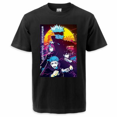 Горячие аниме летние футболки Jujutsu Kaisen для унисекс WoUnisex Fashion Gojo Satoru Graphic Streetwear Высококачественная уличная одежда с коротким рукавом