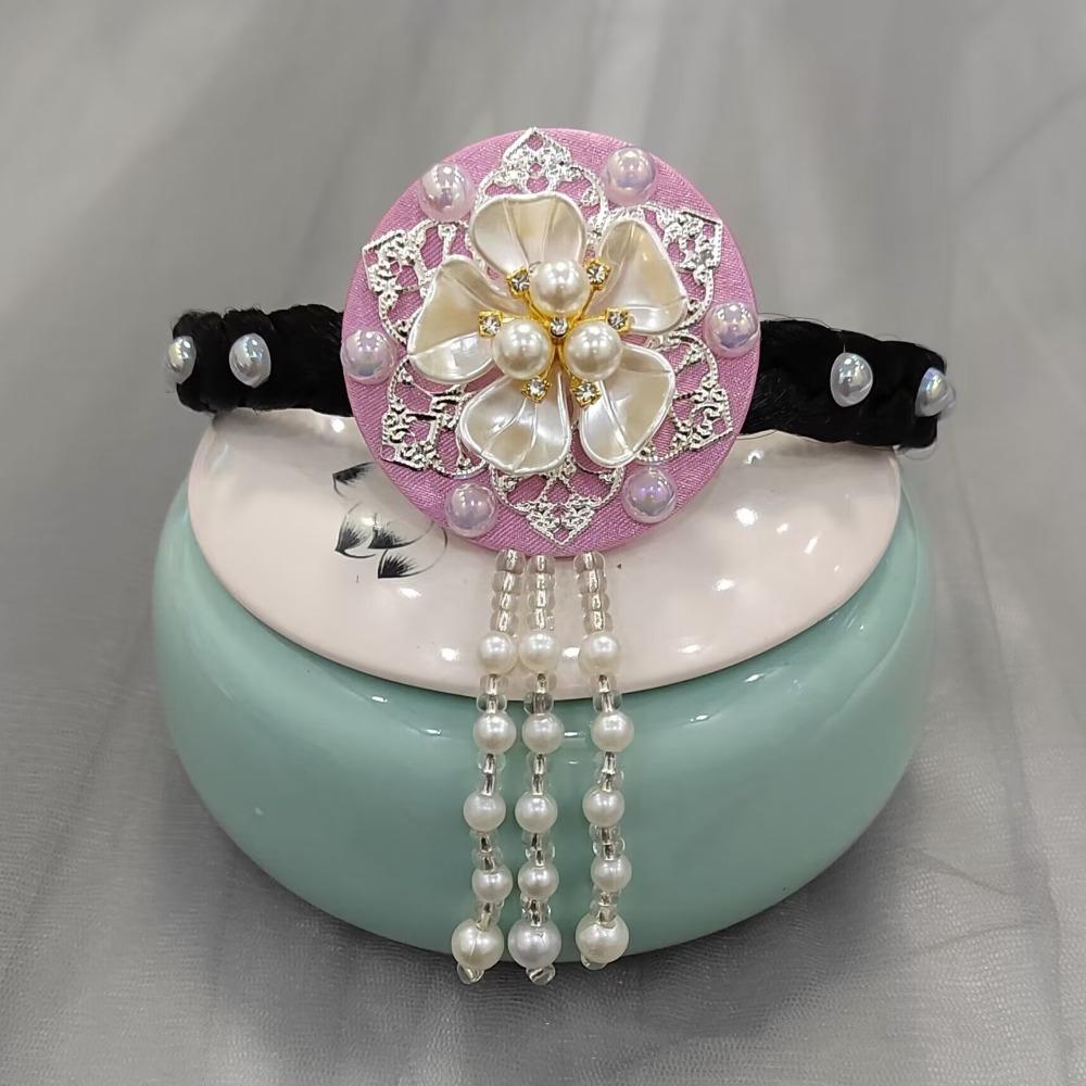 Tassel Hanbok Hairband Pearl Stage Dance Hair Hoop Sweet Korean Headband  Wedding