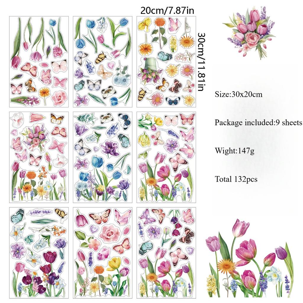 Наклейки на окна с цветочным садом, наклейки на окна с изображением диких цветов и травы, цветочные наклейки на окна с изображением лилий, пионов и маков для украшения дома в спальне и гостиной