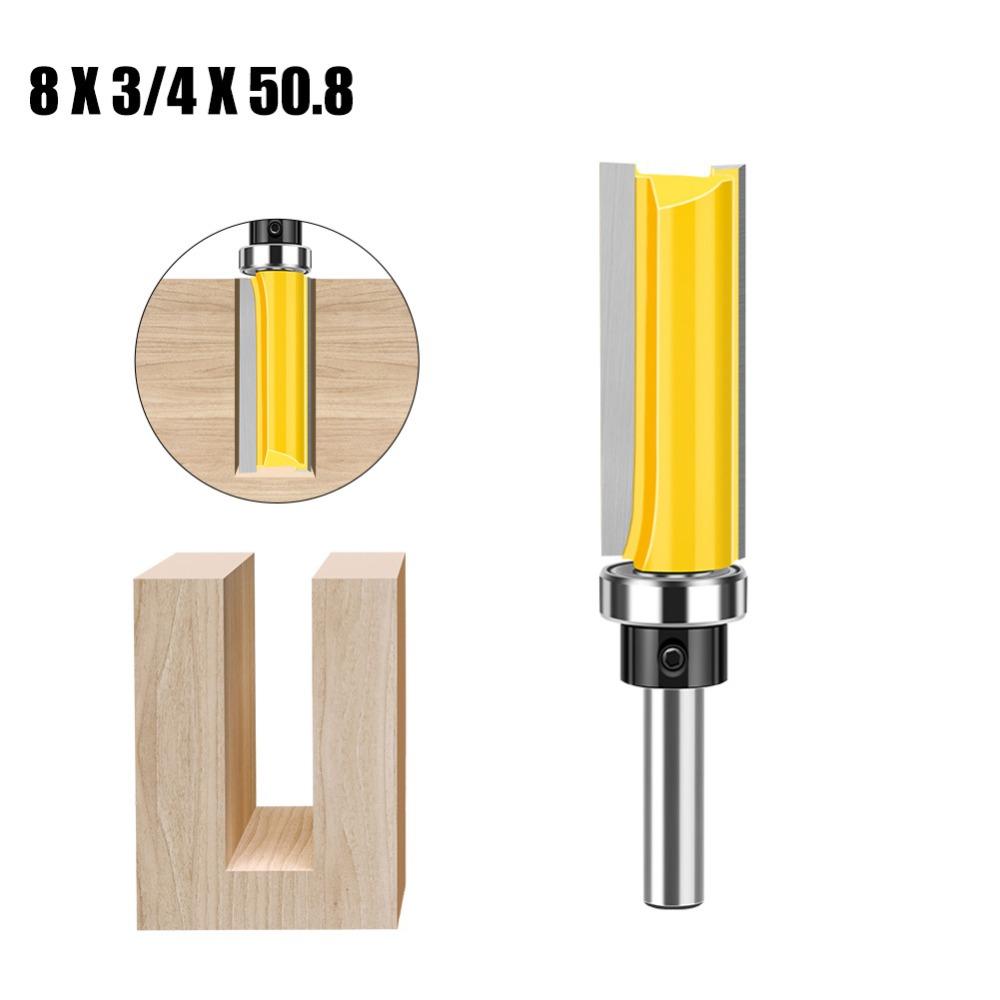 Обрезной шаблонный бит 8 мм Фреза Эффективность Прямоугольный фрезерный бит Фреза Машинная обработка