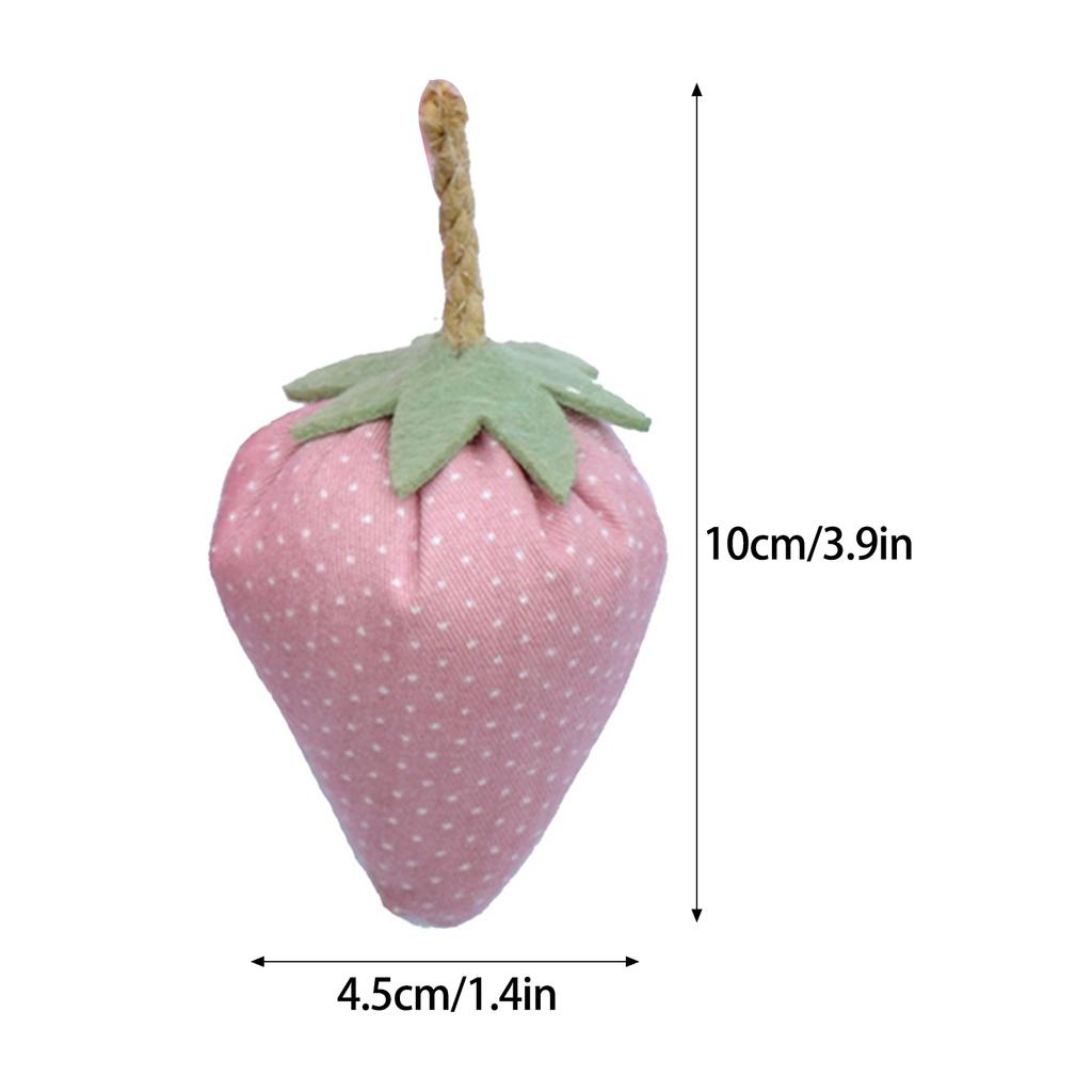 6Pcs Fabric Strawberry Handmade Artificial Strawberry Vintage Strawberries Bowl Fillers for Farmhouse Spring Decorations