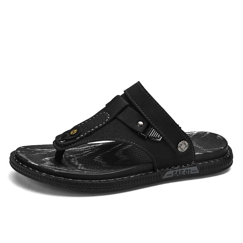 Мужские сандалии кожаные мужские стильные пляжные сандалии бренд летняя повседневная обувь шлепанцы мужские тапочки кроссовки мужская обувь для ходьбы
