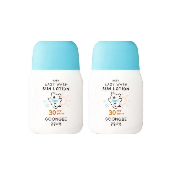 GOONGBE Baby Easy Wash Sun Lotion SPF30 PA+++ Gentle UV Protection & Easy Cleansing 60g x 2