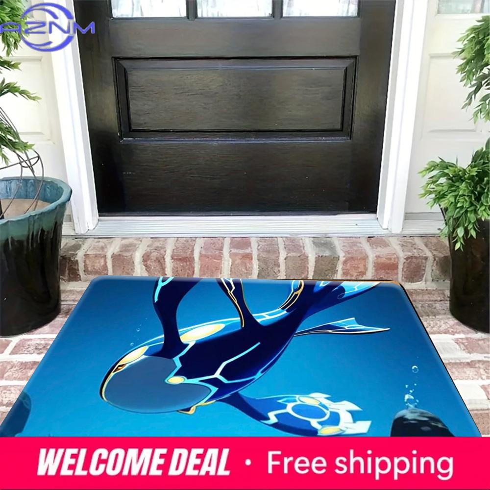 Anime Primal Kyogre Ocean Scene Print Soft Non-slip Absorbent Home Bathroom Entryway Floor Decor Doormat Rug Mat