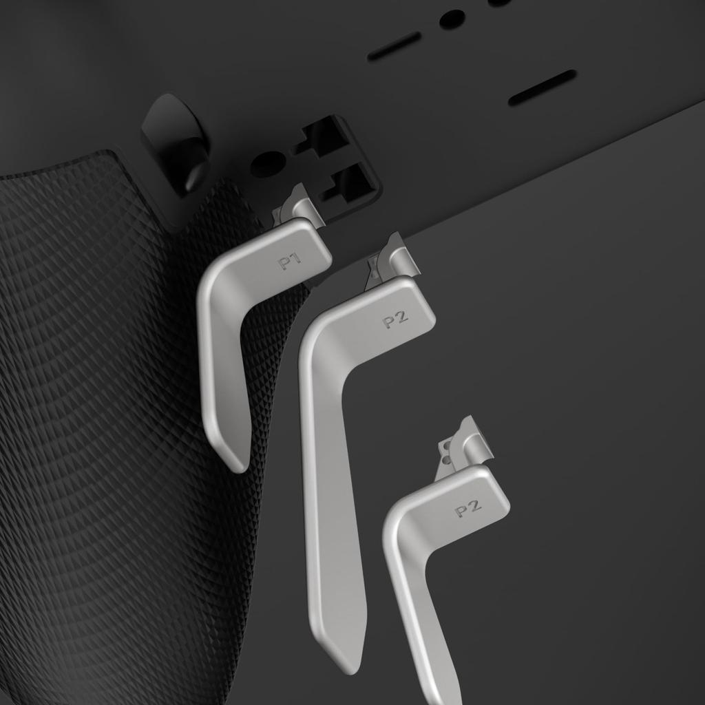 eXtremeRate Swift Paddles for Xbox Elite Replacement Back Paddles for Xbox One Elite and Elite Series 2 Controllers 1/2 Controllers, 6-in-1 [Metallic