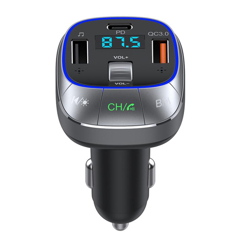 Автомобильный Mp3-плеер Bluetooth-совместимый 5.0 Pd30w Qc3.0 Быстрая зарядка Флеш-зарядное устройство Громкая связь Вызов FM