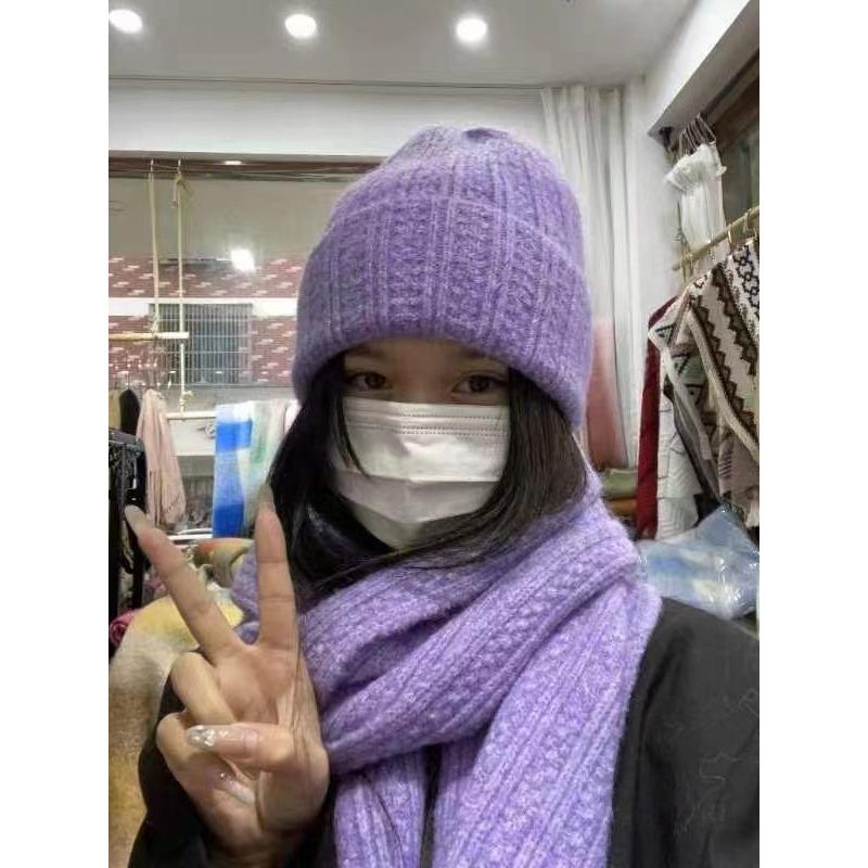 New Wool Knitted Scarf for Women In Winter Korean Fashion Versatile Warm Student Scarf Skin Friendly and Soft