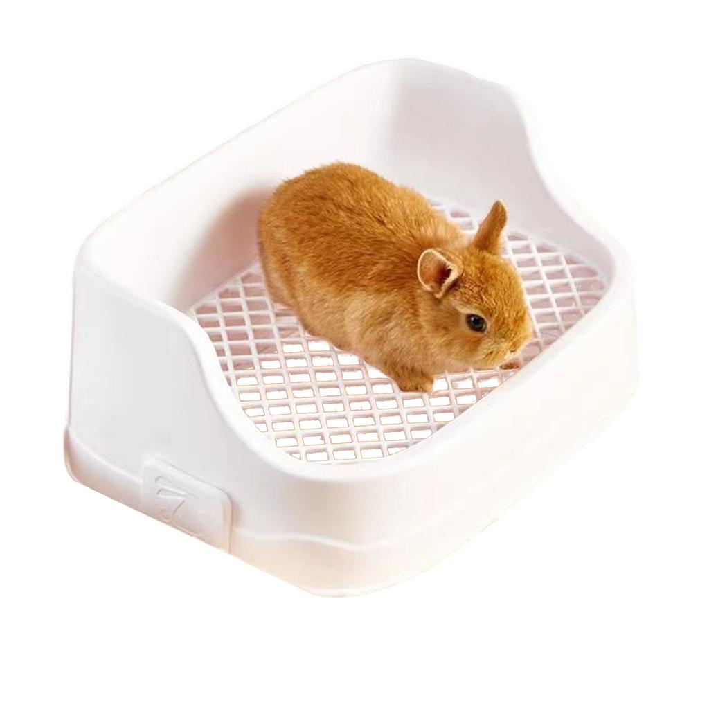 Guinea Pig Litter Pan Plastic Small Animals Round Corner Tray Toilet Potty Trainer For Hamsters Ferret Small Animals