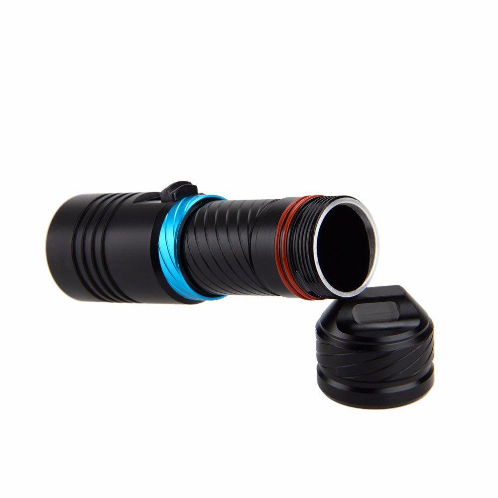 Zmart Фонарь для дайвинга Cree XM-L2 U2 26650x1 Водонепроницаемый Подводный