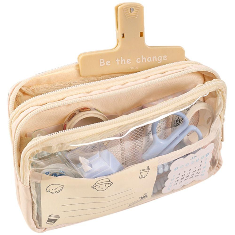 PU Leather+PVC Pencil Case Five-Layer Pencil Box High Quality Pen Bag  School Office