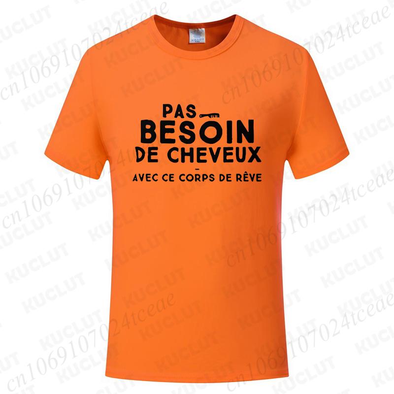 No Need for Hair with This Dream Body T Shirt for Unisex Funny French Humor Graphic Y2k Tops Father's Day Gift Summer Short Sleeve