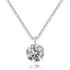 Diamond Necklace SI Class 6 Prongs Venetian Single Platinum PT900 with Identification Card [Lara Christie] 0.3ct Lp37-0017-pt