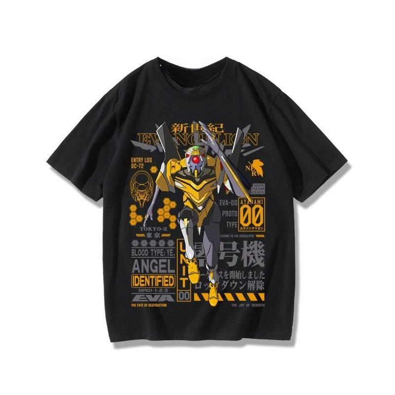2026 Neon Genesis Evangelion Конец Евы Глаз Футболка Классический Стиль Футболка для Родителей и Детей Унисекс Женская С Круглым Вырезом Хлопок Летняя Модная Футболка