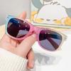 New Trendy Cool Children's Colorful Shiny Square Sunglasses Girls Trendy Fashionable Cute Sun Glasses Kids Eyewear Lentes De Sol