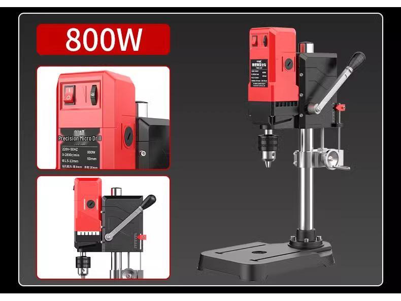 Compact 220V High-Power Multifunctional Bench Drill Press – Precise Industrial-Grade Drilling Machine