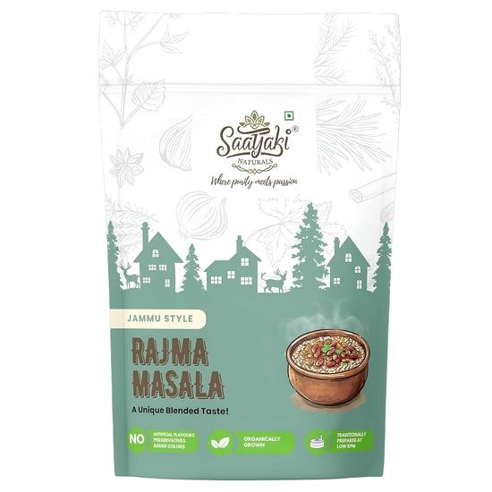 Saatyaki Naturals Jammu Rajma Masala -100gm | Authentic Indian Spice Blend for Rajma and Black Lentil Dishes|Homemade Style