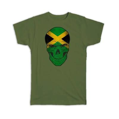 Jamaica Flag Skull Jamaican National Colors T Shirt