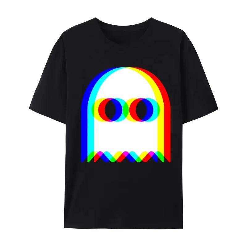 HOT SALE Halloween Cool Funny Ghost Psychedelic VaporwaveTechno Wild EDM Music New Tshirt Ladies Top Short Sleeve Tshirt