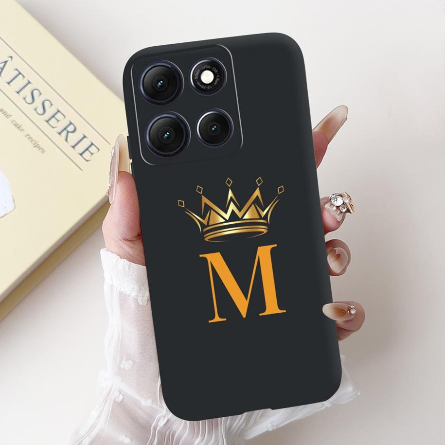 Для Motorola Moto G86 Чехол-аккумулятор Милые Счастливые Буквы Корона Цветок Мягкий Силиконовый Задний Чехол Для Moto G56 G86 5G G86Power Защитный