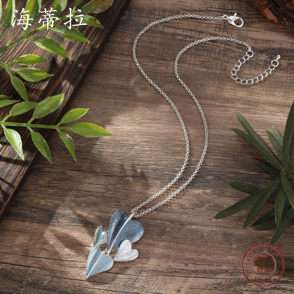 Новое цветное масло, кулон в форме сердца, модное маленькое свежее женское универсальное ожерелье с любовью