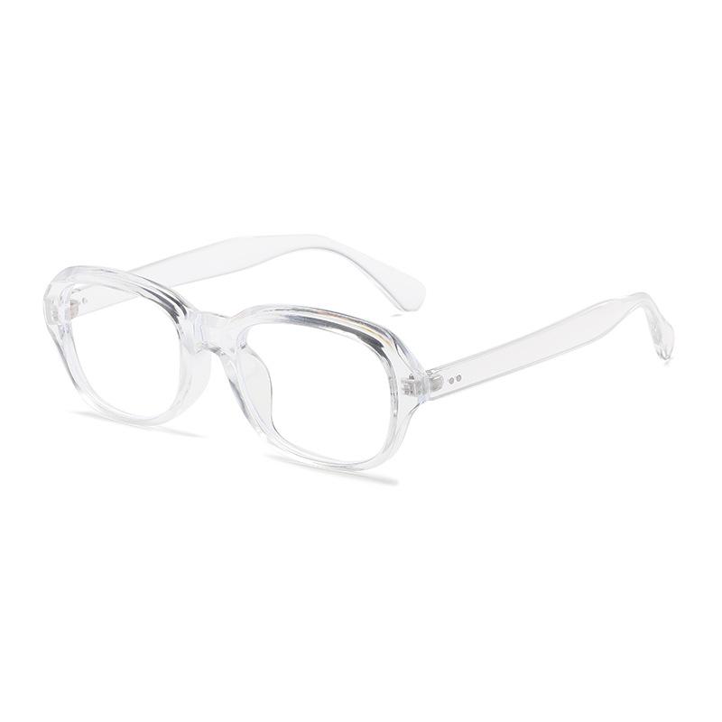 66016 Новые противосиние плоские зеркальные очки 2024 Овальные простые тонкие очки для макияжа Оправа Интернет знаменитости Уличные очки