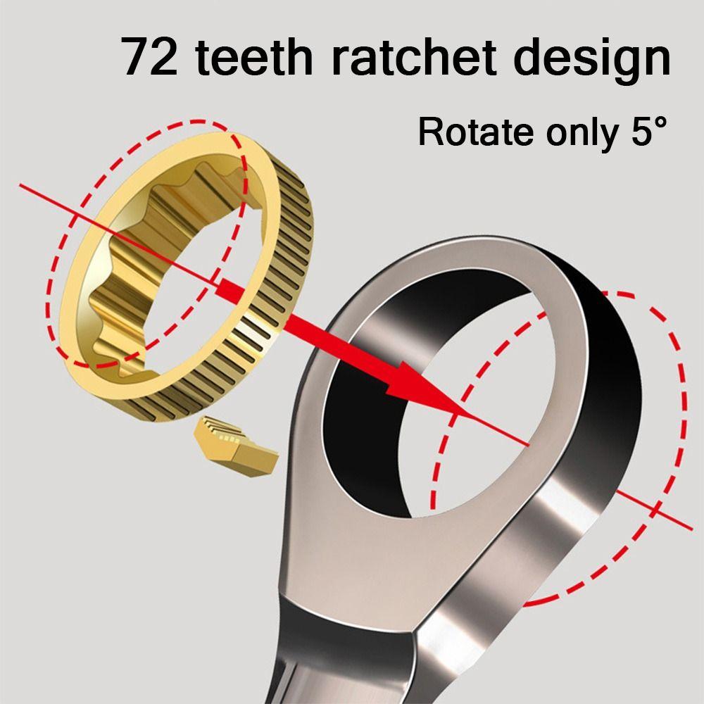 Практичные гаечные ключи CR-V с 72 зубцами, двойные гаечные ключи с храповым механизмом, ручные ремонтные инструменты, гаечный ключ Torx с высоким крутящим моментом