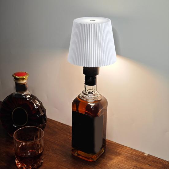 Светодиодный светильник для бутылки вина, бесступенчатое затемнение, энергоэффективный, простой в использовании, сенсорное управление, беспроводной абажур для бутылки, украшение для дома