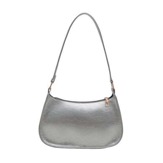 Women Retro Shoulder Bag Faux Leather Underarm Bag Purse Classic Tote Handbag with Zipper Closure for Street Party Work