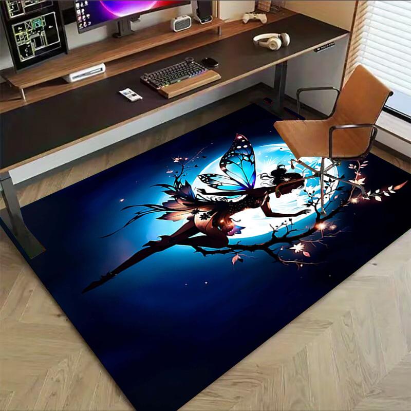 1PC Fairy Moonlight Non-Slip Floor Carpet Compatible for Office&Living Room&Bedroom&Dining room - Flat-Weave Machine-W308