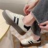 Simple Platform German Training Shoes Women's 2025 Autumn New Round Head Retro Old Showing Feet Small Casual Board Shoes