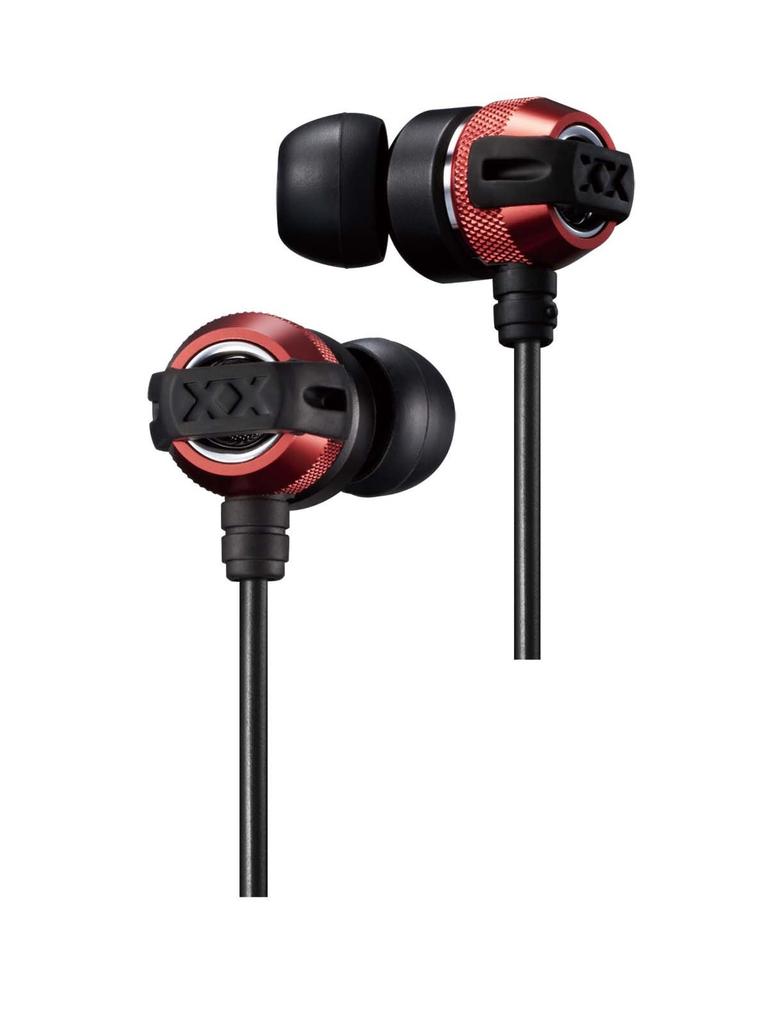 Наушники JVC серии XX канального типа красные черные HA-FX33X-RB и