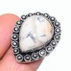 Dendrite Opal Handmade 925 Sterling Silver Jewelry Ring Size 7 R4Z31