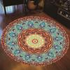Круглые ковры с рисунком мандалы в стиле богемы для гостиной, спальни, детской игровой площадки, противоскользящие коврики для туалета, ванной, двери, коврики Tapis