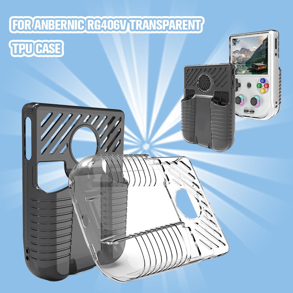 For Anpanik RG406V TPU Transparent Protective Case Anti-Scratch Anti-fall Soft Case Game Console Protective Case