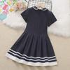 Летние платья принцессы в стиле колледжа для девочек - модные детские юбки в уличном стиле