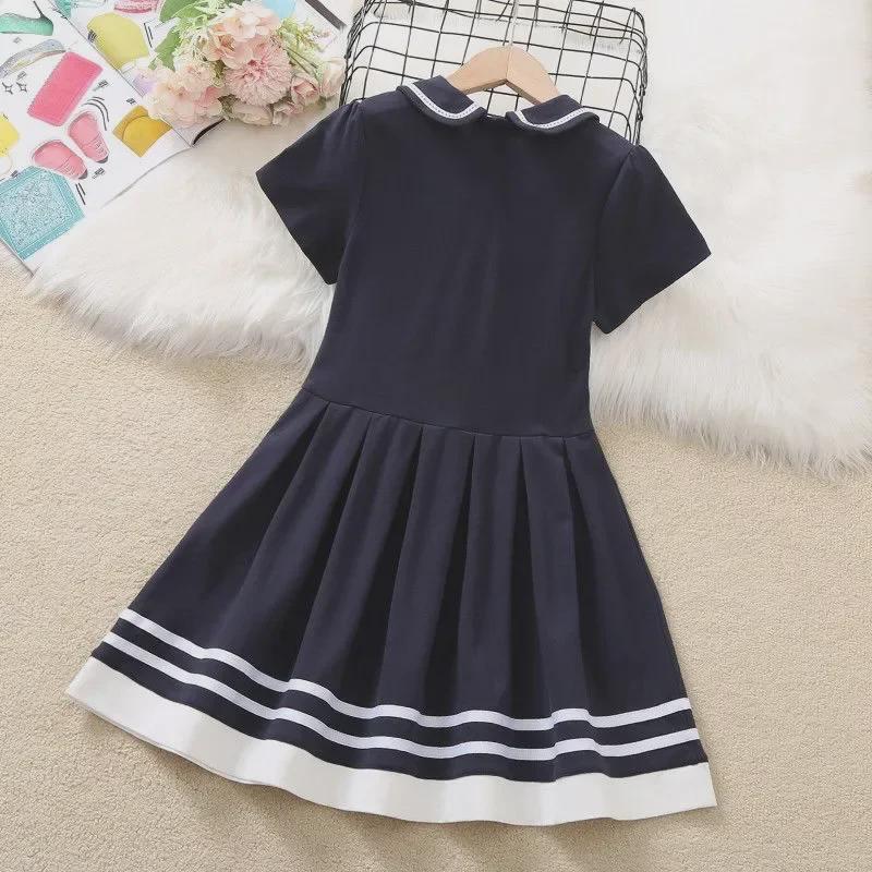 Летние платья принцессы в стиле колледжа для девочек - модные детские юбки в уличном стиле