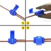 5/10/50/100Pcs Quick Fixing Lock Splice Terminals Common Electric Wire Blue Block Quick Connectors