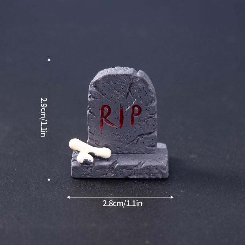 Хэллоуин Череп Орнамент Мумия Призрак Страшный Настольный Декор Хэллоуин Полимерные Миниатюры День Мертвых Детский Подарок Микро Ландшафт