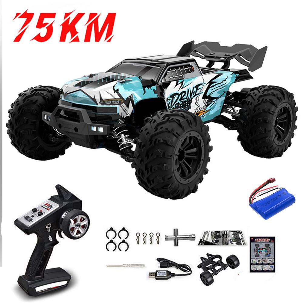 1:16 75 км/ч или 50 км/ч 4WD RC машинка с дистанционным управлением LED машинки высокоскоростной дрифт монстр-трак для детей против игрушек Wltoys 144001