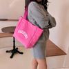 Nylon Canvas Tote Bag Printed Letter Shoulder Bag Fashion Simple Handbag  Streetwear