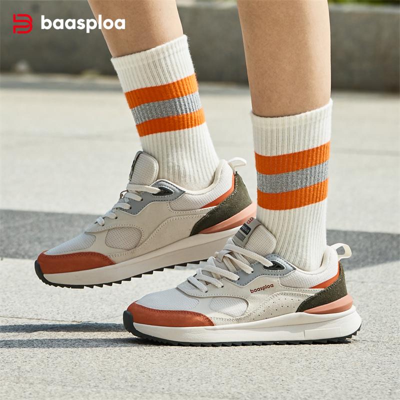 BAASPLOA Женская повседневная спортивная обувь с сетчатой поверхностью, дышащая, нескользящая, удобная брендовая женская обувь для бега на открытом воздухе, повседневная спортивная женская обувь