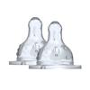 Dodie Baby Bottle Initiation+ Anti-Colic 3 Speeds Round Teat Wide Neck Flow 1 0-6 Months. Set of 2 Teats.