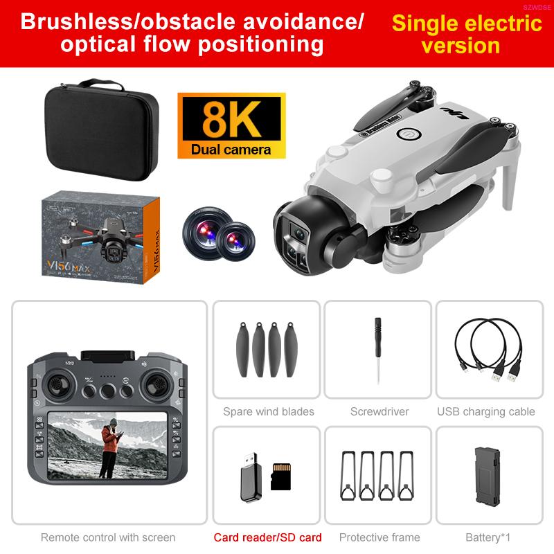 2025 Новый V156 Max RC Дрон Профессиональная 8K Камера с 5G WiFi БПЛА Экран Пульт Дистанционного Управления Бесколлекторный Обход Препятствий Квадрокоптер