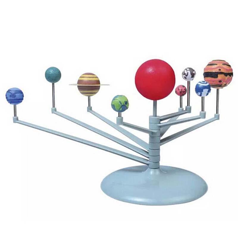 Creative Astronomy Science Project Solar System Model Kit DIY Educational Solar System Rotatable Toy
