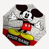 Personalized Name M-Mickey  Print Umbrella - Automatic Open/Close, Eight-Rib Durable Frame, Automatic Folding Umbrella
