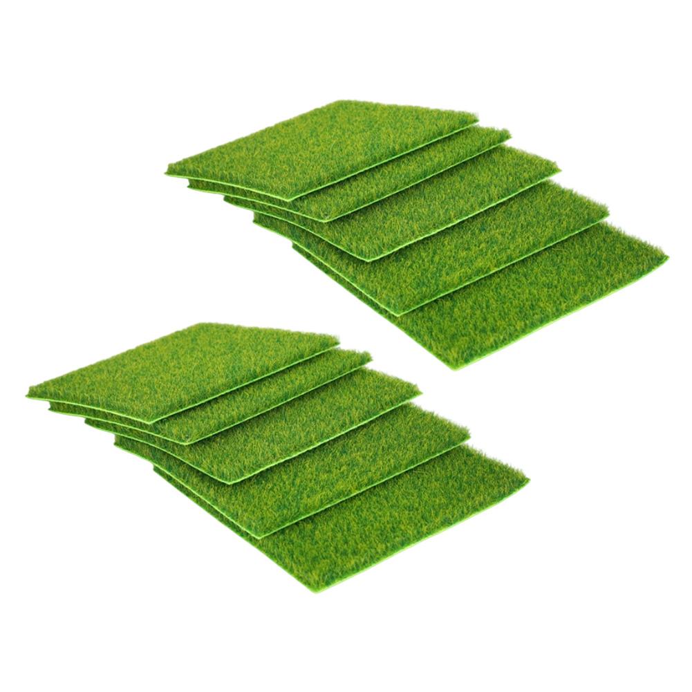 DIY Garden Decor Green Artificial Turf Fake Grass Mat Plastic Grass Tiles Realistic Grass Look Low Maintenance